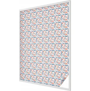 Okenní dekorace Dekorativní mléčná fólie na okno s vitrážovým efektem, kachličkový vzor, 100x146 cm