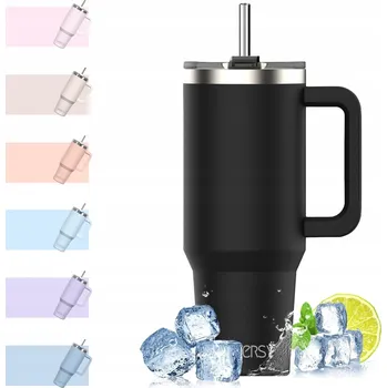 Termoska WATERSY termohrnek z nerezové oceli, nepropustný, s držadlem, černý