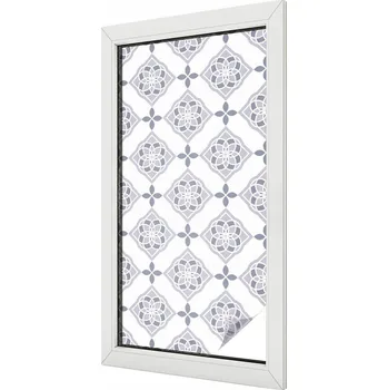 Okenní dekorace Mléčná okenní Fólie na skleněné okenní dýhy, balkon, květinový kosočtverec 50x100