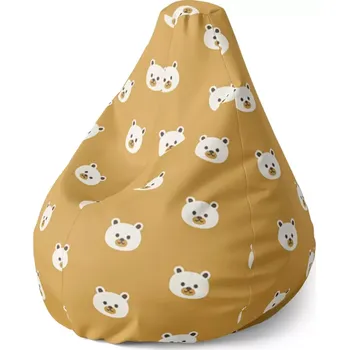Sedací pytel Sablio Sedací vak Pear Roztomilí medvídci: 140 x 100 x 25 cm