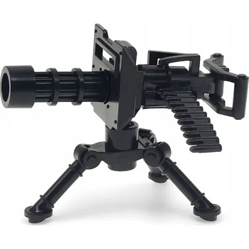 ostatní stavebnice Vojenské STAVEBNICE MINIGUN na stativu, příslušenství k figurkám, zbraň, 17 dílů (KL54)