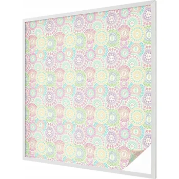 Okenní dekorace Fólie na okna, mléčná, samolepicí, mandaly, 100x100 cm