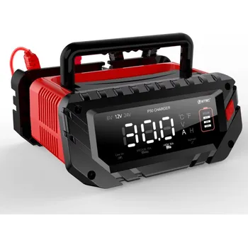 Nabíječka autobaterie Nabíječka mikroprocesor 30A 12V, 24V (15A), 6V (10) PB/GEL/AGM/LiFePO4 LCD displej (Nabíječka pro LiFePO4 baterie, nabíječka baterií 12V)