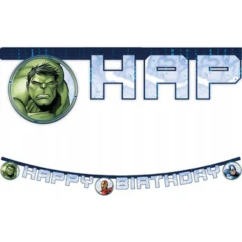 Narozeninový banner Happy Birthday Avengers (Avengers)
