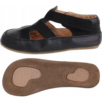 Capáčky Dětské papuče OBEX na suchý zip černé, velikost 24