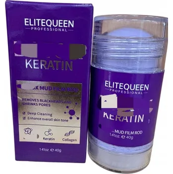 Pleťová maska PLEŤOVÁ MASKA S KERATINEM A KOLAGENEM ČISTÍCÍ PÓRY A ČERNÉ TEČKY V TYČINCE