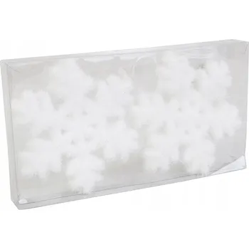 Obraz Sada 2 Bílých Opalizujících Polystyrenových Vloček 11cm ZÁVĚSKY