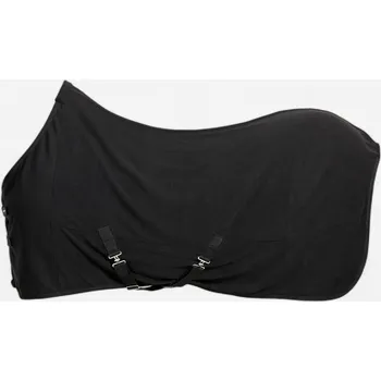 Deka pro koně FOUGANZA Fleecová odpocovací deka Polar Basic pro koně a poníky 125cm ČERNÁ