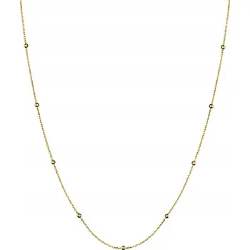 Náhrdelník POZLACENÝ STŘÍBRNÝ ŘETÍZEK ryzost 925 Choker s kuličkami