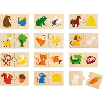 Dřevěná hračka Viga 51607 Nakrmte zvířátko Puzzle