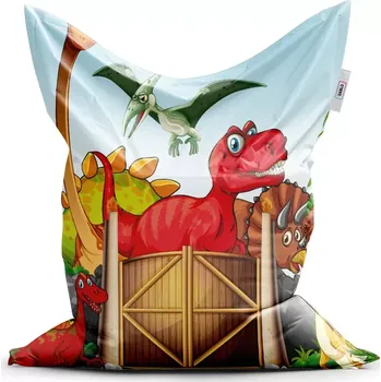 Sedací pytel Sablio Sedací vak Classic Dinosauři 4 - 150x100 cm