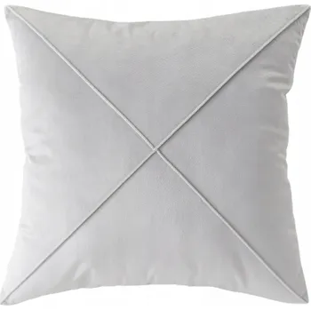 Polštář Dekorační povlak na polštář Boho, velur, světle šedá, 50x50 cm