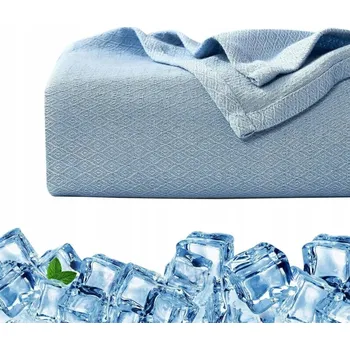 deka Chladivá deka / přehoz z bambusového vlákna 150,01 cm x 200,01 cm modrá