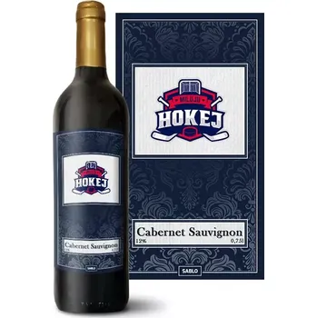 Víno Sablio Červené víno Miluju hokej: 0,75 l