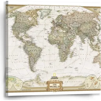Obraz Sablio Obraz Mapa světa - 50x50 cm