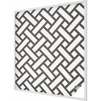 Okenní dekorace Fólie Dekorativní Mléčná na Okna Výlohy s Prolínajícími se Obdélníky 100x116 cm