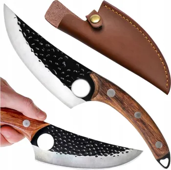 Kuchyňský nůž PEVNÝ VELKÝ KUCHYŇSKÝ NŮŽ PRO ŠÉFKUCHAŘE NA MASO JAPONSKÝ NŮŽ FINKA 27,5 CM