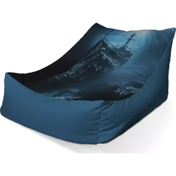 Sedací pytel Sablio Sedací vak Lounge Vrak lodi na dně moře - 80 x 95 x 50 cm