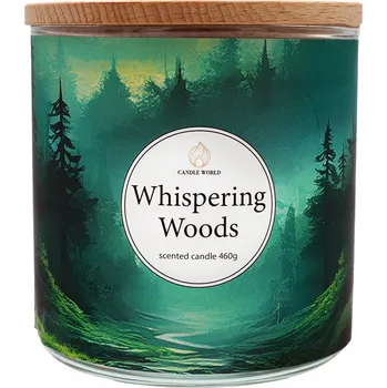 Svíčka Candle World sójová vonná svíčka ve skle 3 knoty Whispering Woods 460 g