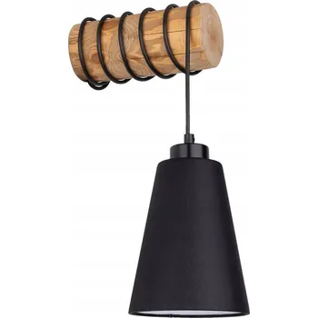 Nástěnné svítidlo Trabo Carlos Nástěnné Svítidlo 1xE27 Max.25W Borovice Mořená Hnědá/Černé Stínidlo