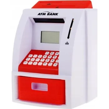 Pokladnička Bankomat, pokladnička, polské mince, bankomatová karta