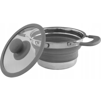 Hrnec Skládací hrnec s poklicí Pan&Lid M Grey - EuroTrail