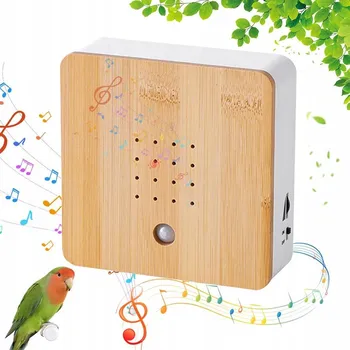 IP kamera Soundbox Birdsong Detektor pohybu se zvukem ptačího zpěvu 12cm / Bambus