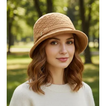 Klobouk Agrafka klobouk bucket béžový, velikost 57