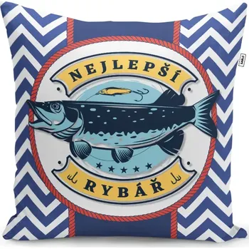 Polštář Sablio Polštář Nejlepší rybář: 40x40 cm