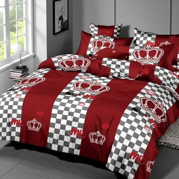 Povlečení Povlečení CROWN BURGUNDY 7-dílná sada 140x200 cm