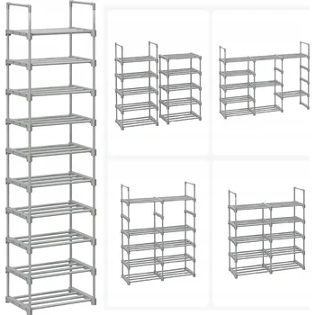 Botník Botník Songmics 45,01 x 174 x 30 cm Odstíny šedé, Šedá