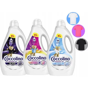 Prací gel 3x Gel na praní prádla Coccolino White Black Color 3x68 praní 2,72 l