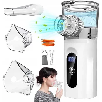 Inhalátor PŘENOSNÝ INHALÁTOR NEBULIZÁTOR PRO DĚTI I DOSPĚLÉ, TICHÝ