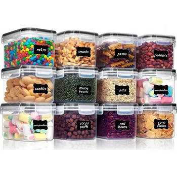 Dóza na potraviny HERMETICKÉ NÁDOBY NA POTRAVINY PRO SKLADOVÁNÍ UZAVÍRATELNÉ KRABICE +DÁREK