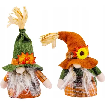 Obraz 2x PODZIMNÍ DEKORATIVNÍ SKŘÍTCI, LÁTKOVÉ OZDOBY, PODZIMNÍ DEKORACE DO DOMU