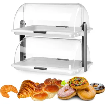 Knihovna Vitrína Rolltop Dvojitá 380x260x350mm, prezentační vitrína, Hendi