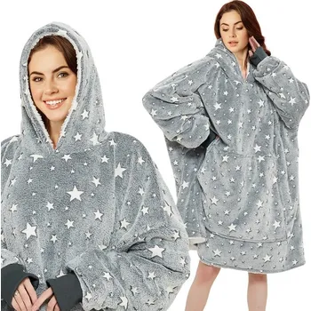 Pánská mikina DEKA mikina MIKINOVÁ DEKA BLANKET, MIKINA velikost, silná, teplá, dlouhá, S KAPUCÍ