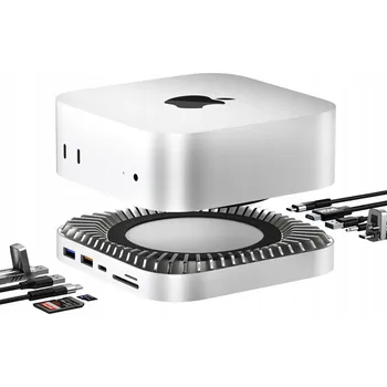 Dokovací stanice Hub NVMe SATA M.2 pro Mac Mini M4 Pro, 4x USB, HDMI 4K 60Hz, SD/TF