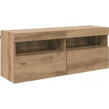 Televizní stolek TV wall cabinet Nástěnný Artisanový dub 100 x 30 x 40 cm
