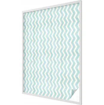 Okenní dekorace Samolepicí Fólie na Okno Mléčná Zygzak modrá 100x146 cm