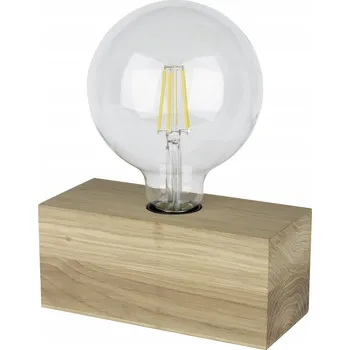 Lampička Theo Stolní Lampa 1xE27 Max.25W Dub Olejovaný/Černý PVC Kabel