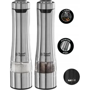 Kuchyňský mlýnek Elektrický mlýnek Russell Hobbs Mlýnek na sůl a pepř stříbrný