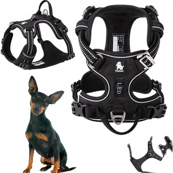 Postroj pro psa REFLEXNÍ postroj GUARD pro psa Front Line Premium TRUELOVE ČERNÝ XS