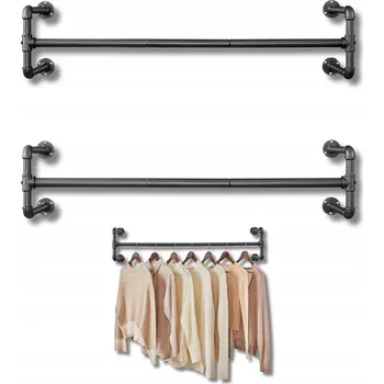 Věšák Šatní ramínko kovový Songmics černý