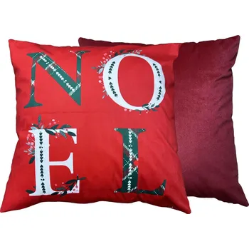 Povlečení VÁNOČNÍ POVLEČENÍ NA POLŠTÁŘ 45x45 cm VELUROVÉ, ZIMNÍ/VÁNOČNÍ MOTIV