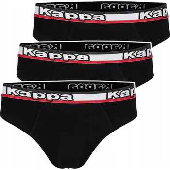 Slipy Pánské bavlněné slipy slipy černé sportovní pohodlné logo Kappa XXL