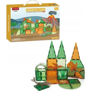 ostatní stavebnice Magnetická stavebnice Dinosaur sada 42ks - Magnetic Tiles