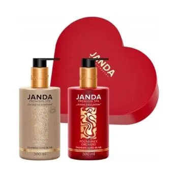 Péče o ruce JANDA Dárková sada PREMIUM SPA Krém na ruce Mýdlo na ruce krabička srdce