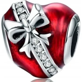 Přívěsek Přívěsky červeného srdce stříbro S925 SimplyMe + DÁREK