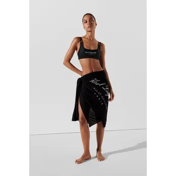 Dámské plavky PLÁŽOVÉ OBLEČENÍ KARL LAGERFELD HOTEL KARL PAREO BLACK